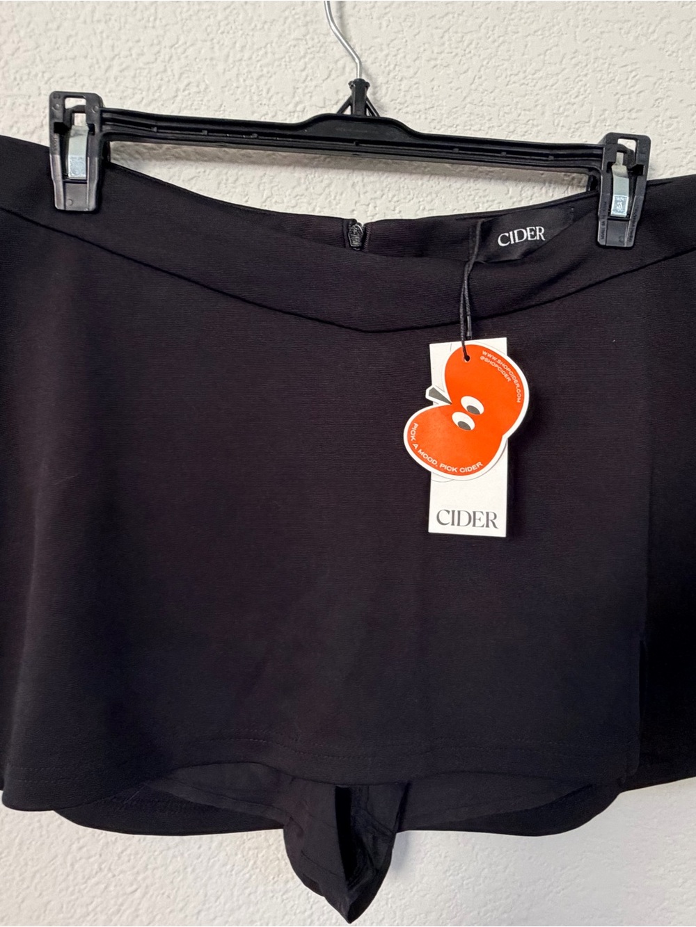 Cider Black Mini Skirt with Branded Tag